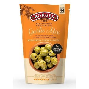 Borges Olivy snack zelené garlic Mix bez kôstky 350 g